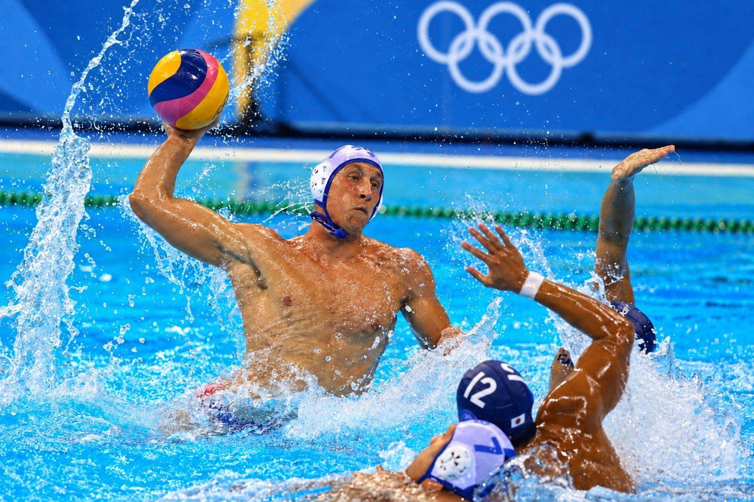 Andrija Prlainović competing for Serbia at the Rio 2016 Olympic Games